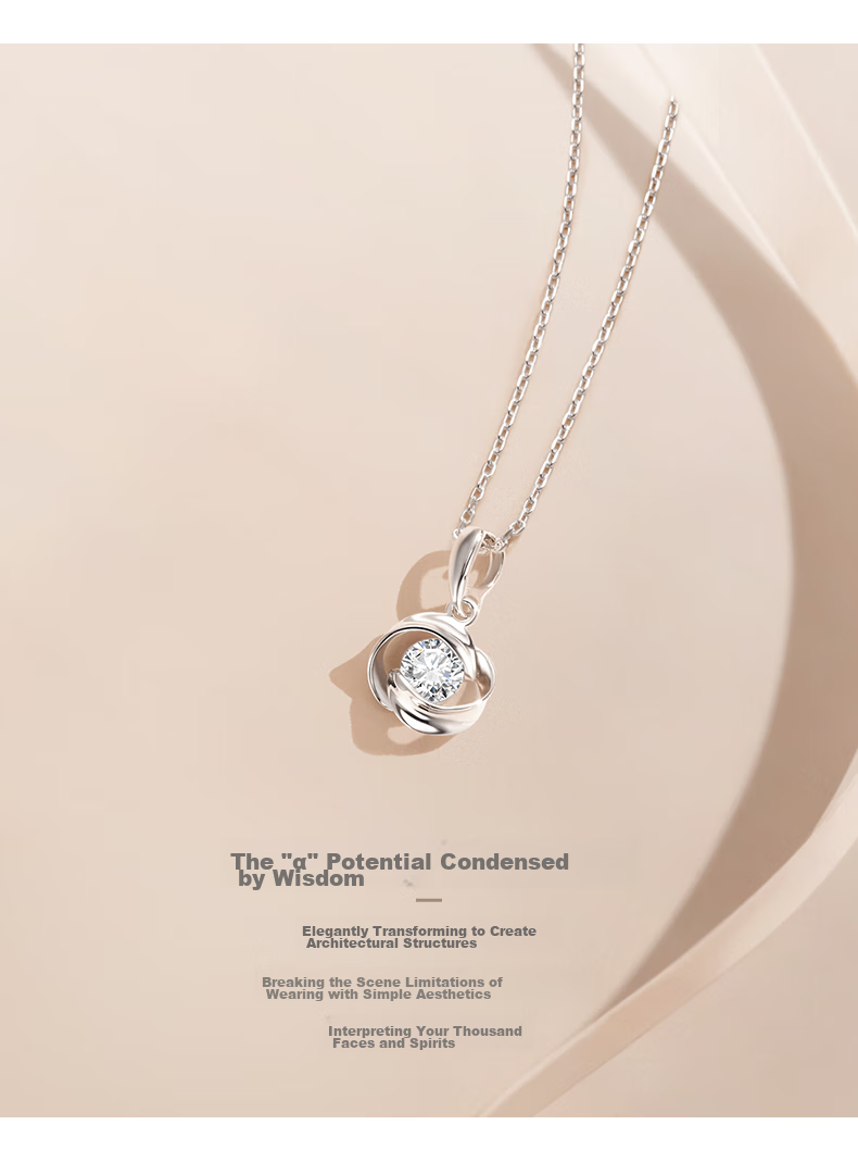 Fanci Mobius Ring White Necklace Women's Clavicle Chain Birthday Gift Jewelry for Girlfriend 3