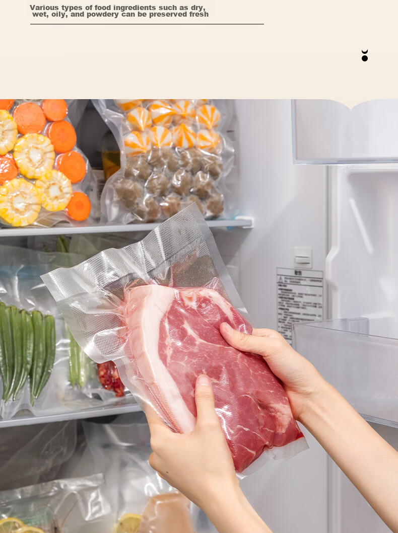 Deli Small Vacuum Sealer Machine for Home And Commercial Use, Automatic Food Sealing Machine, Dual-Purpose Dry And Wet Vacuum Sealer for Sausages, Cured Meat, Fresh Food Preservation And Packaging 16