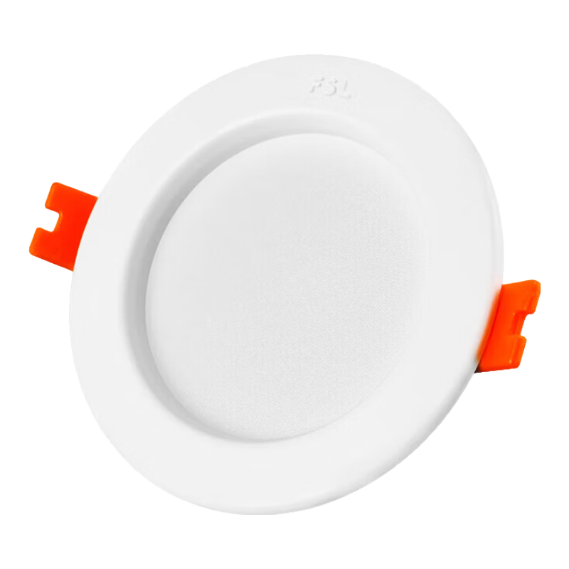 Foshan Lighting (FSL) LED Downlight, Recessed High-Power 6-Inch 20W, No Main Light, Ceiling Light, Aluminum Material (Cool White 6500K), All White