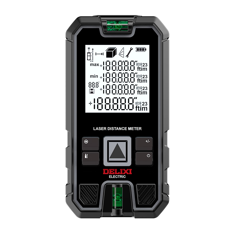 DELIXI ELECTRIC Laser Distance Meter Green Light Laser Ruler Handheld High Precision Electronic Measuring Tool Household Room Measuring Instrument Lithium Battery Voice Version 120m