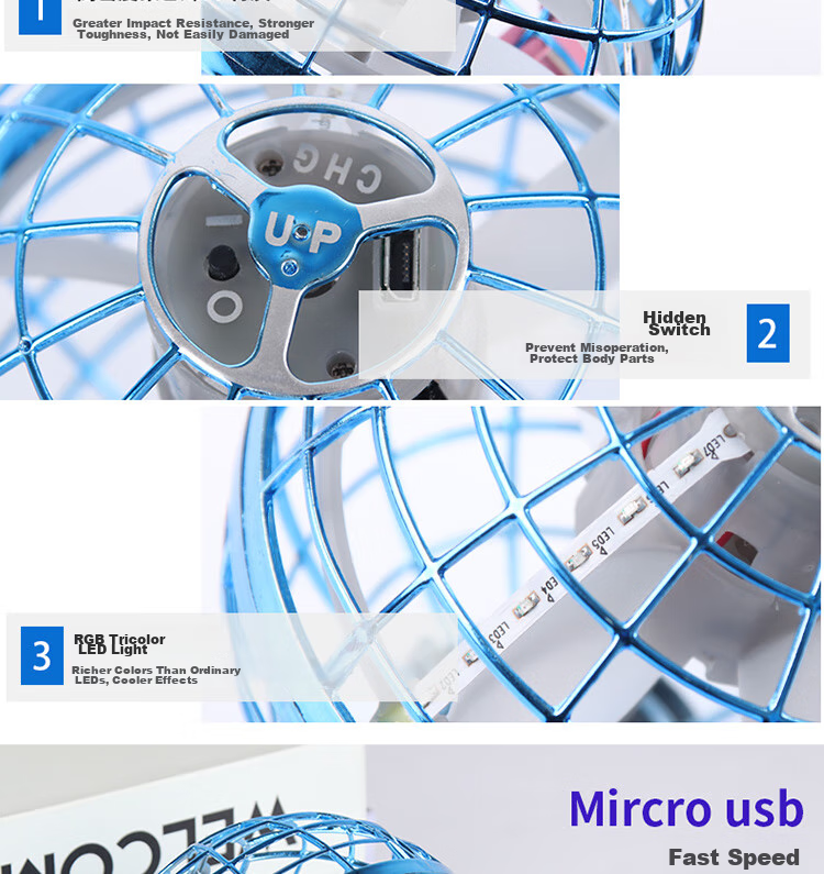 TaTanice Sensor Flying Ball, Gyroscope Flight Device Toy, High-Tech UFO Hovering Ball, Birthday Gift for Boys And Girls 7