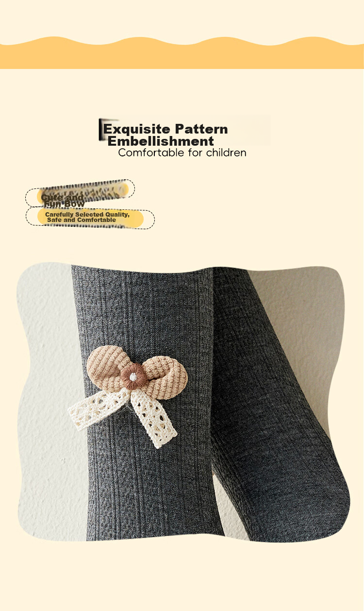 LangSha Children's Leggings, Girls' Spring And Summer Thin Socks, Girls' Jacquard Tights, Student Casual Versatile Dance Socks 3