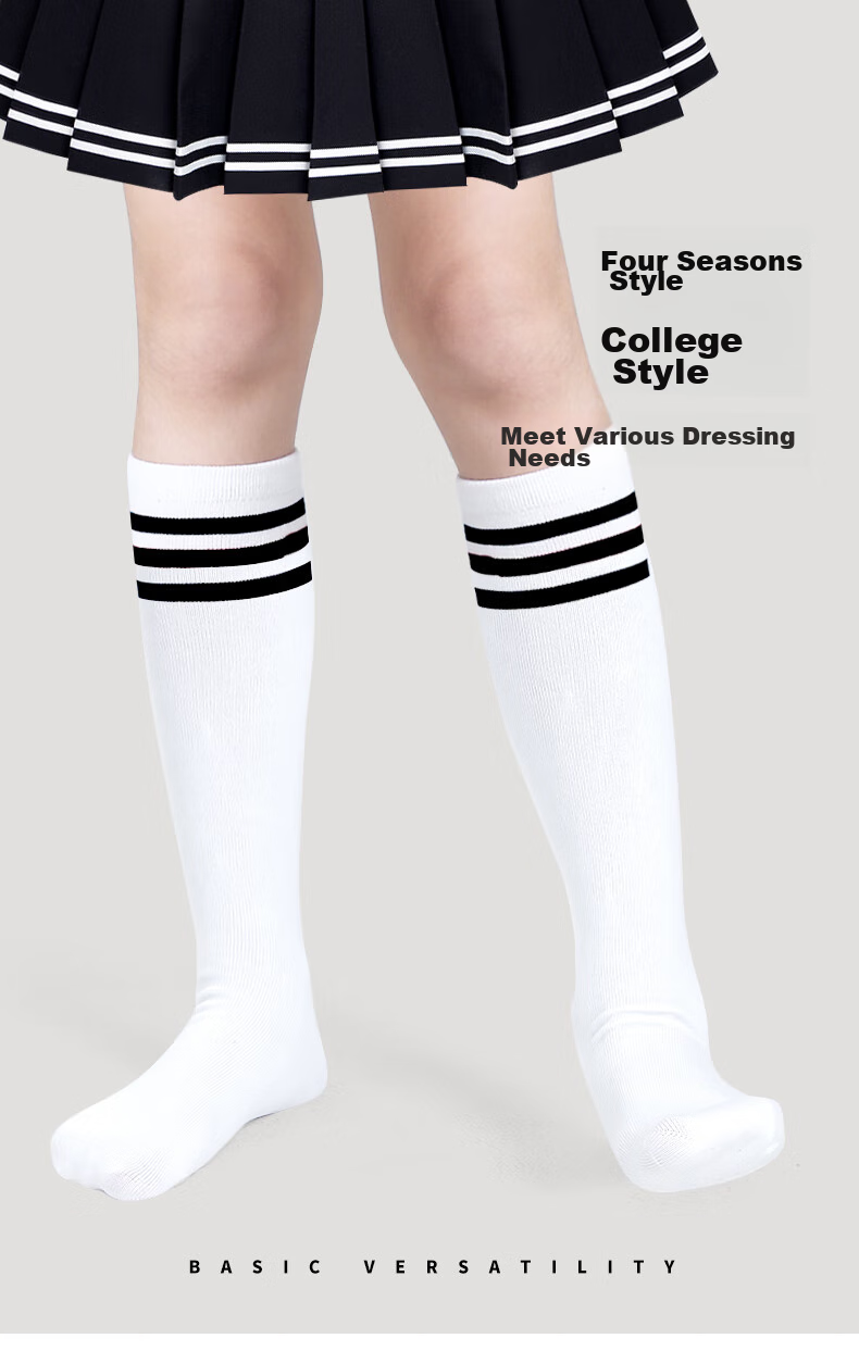Barbie Children's Mid-Calf Socks, Girls' Sports Socks, Spring And Autumn Long Socks, Knee-High Socks, Cotton Socks, Boys' Soccer Socks 3