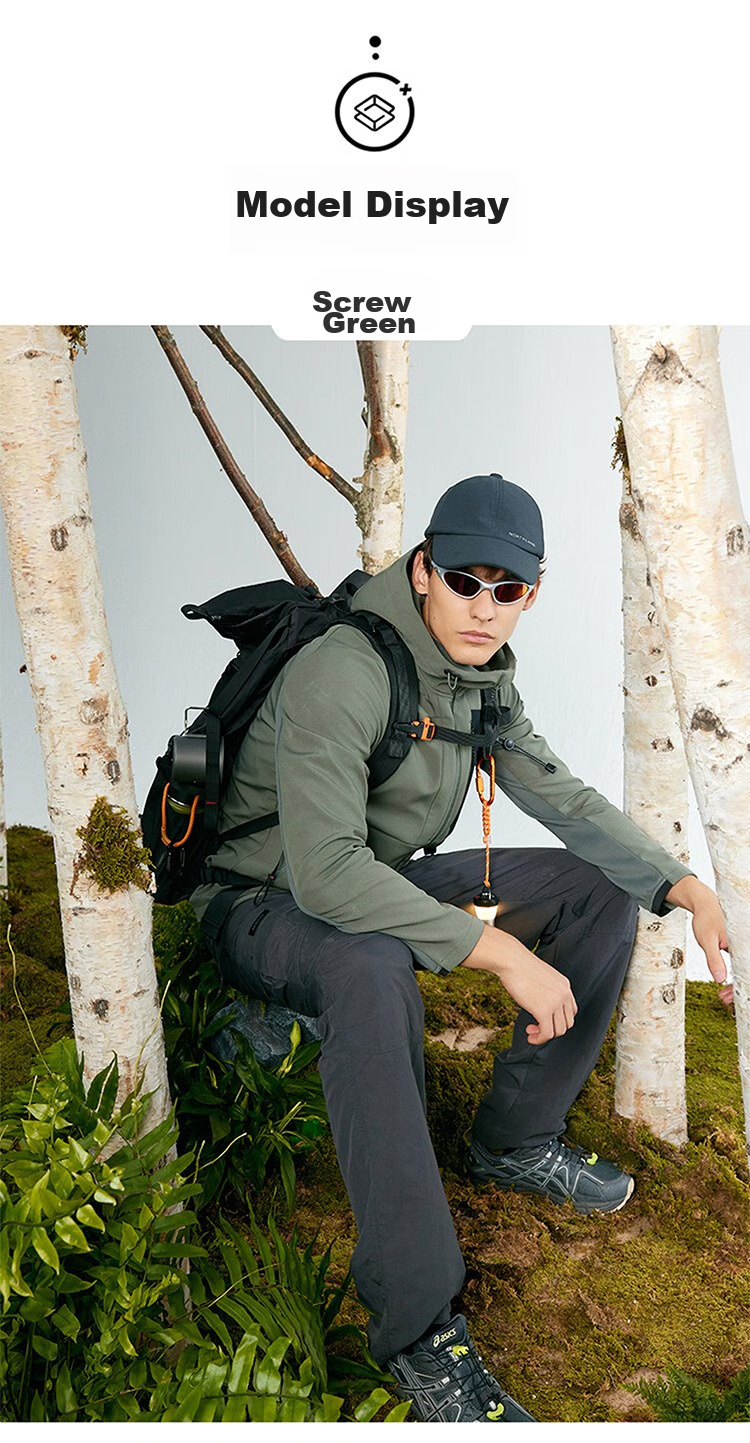 NORTHLAND [Baihulin] Outdoor Men's Windproof And Water-Resistant Soft Shell Jacket for Hiking And Mountaineering, Triple Protection Oil-Proof And Stain-Resistant Coat 9