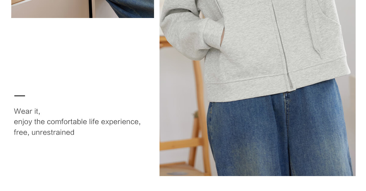 Halo Queen Hoodie Jacket for Women, Spring And Autumn, with Hood And Zipper Pockets, Loose-Fitting Fashion Casual Outerwear, New Product H143W1010 30