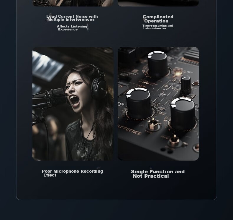 Feilipu Mobile And Computer Compatible Live Streaming Sound Card Bluetooth Accompaniment Professional Live Streaming Equipment Plug And Play Live Recording DLM3025C Sound Card + Handheld Microphone Complete Set 3