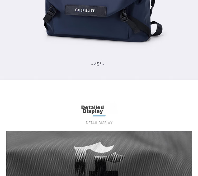 GOLF Shoulder Bag for Men, Trendy Large Capacity Crossbody Bag, Water-Resistant Casual Lightweight IPad Bag, Fashionable Sports Messenger Bag 29