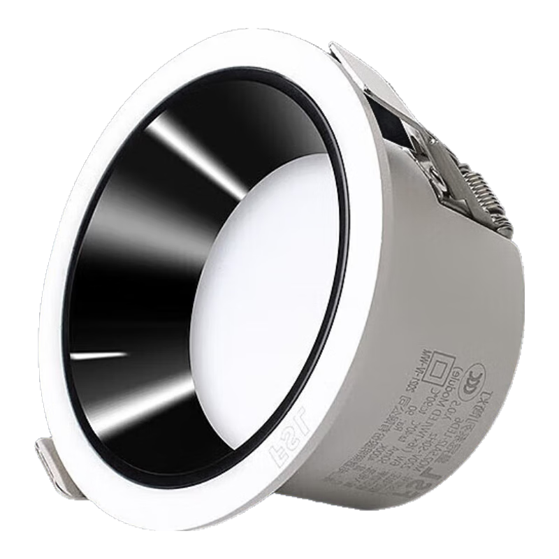 Foshanzhaoming LED Downlight, Recessed Deep Cup, Anti-Glare, Suspended Ceiling, No Main Light, All Aluminum, 9W, Cool White (5700K), Cut-Out 75mm, Crow