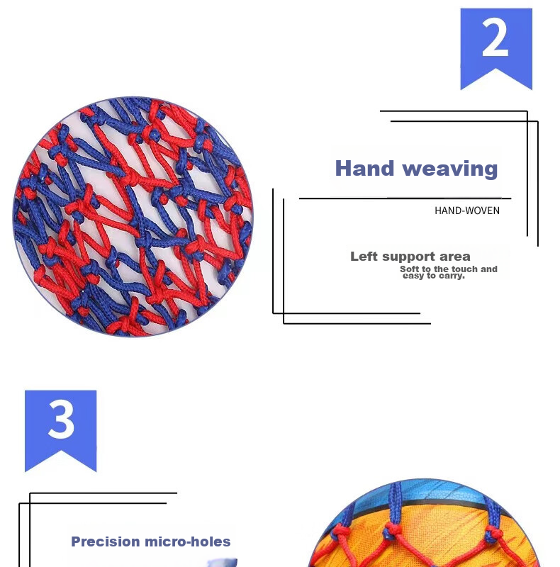 Qixiangcheng 2-Piece Basketball Net Bag, Soccer Ball Net Bag, Sports Training Storage Bag, Basketball Carrying Bag 4