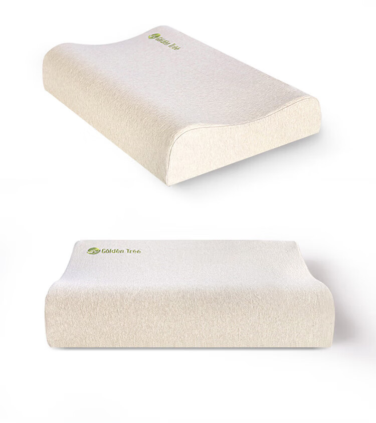 Jinxiangshu Thai Natural Imported Cervical Pillow, Rubber Pure Cotton Pillow, Natural Latex Pillow, Adult Pillow, Breathable Wave Pillow, Set of Two 8