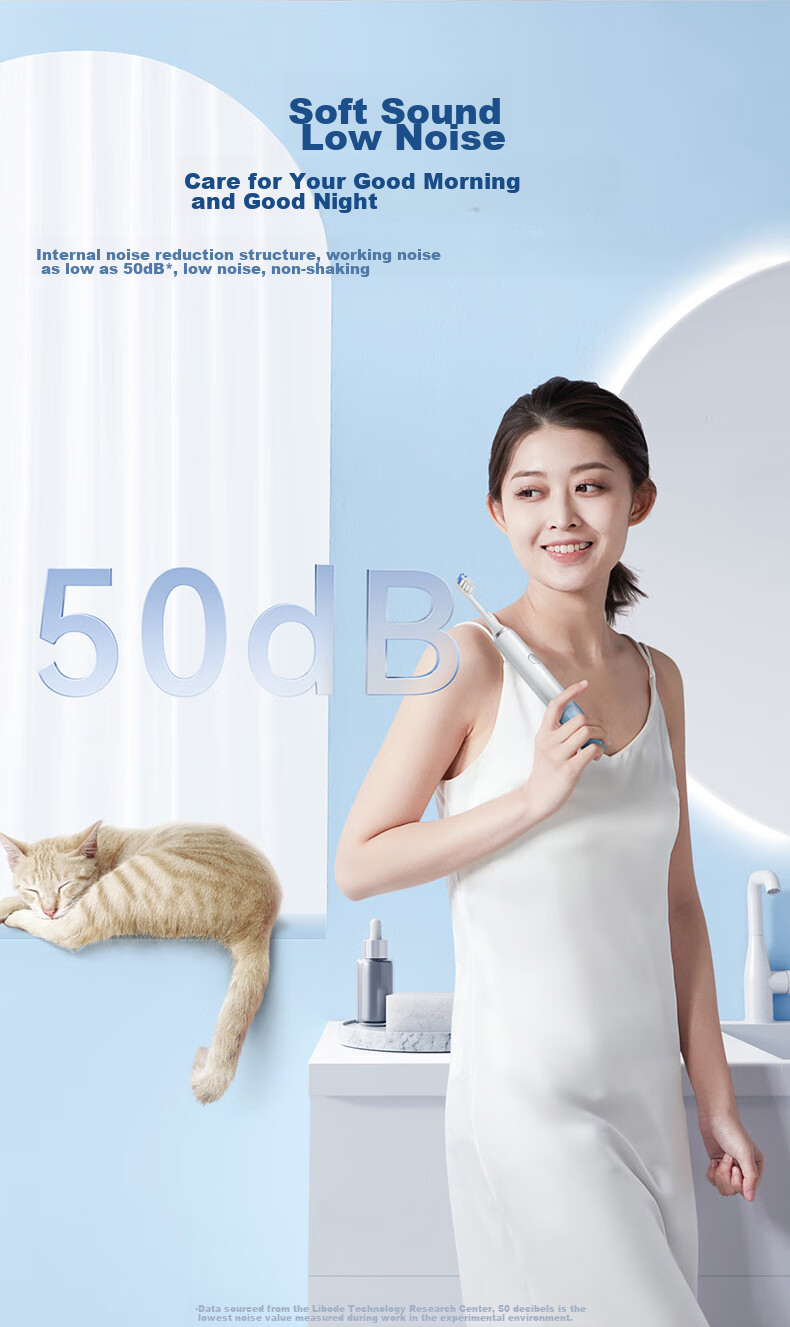 Hongmengzhixuan Li Bobe Intelligent Sonic Toothbrush 2 Ice Mountain Youth Edition Electric Toothbrush, 180-Day Long Battery Life, Birthday Gift for Boyfriend Or Girlfriend, Wedding Gift, Cold Rock Gray 13