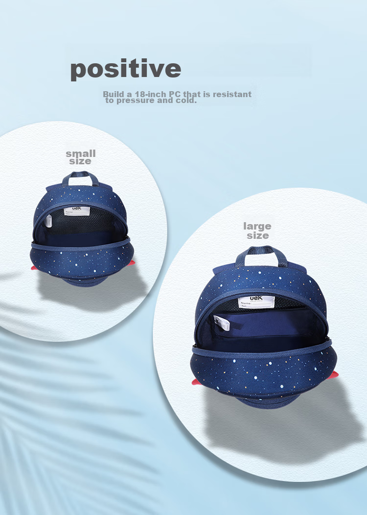 UEK Anti-Lost Backpack for Boys And Girls Aged 1-3 Kindergarten Anti-Lost Rocket Large Blue Children's Small Schoolbag 12