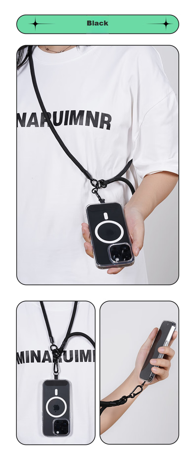 BIAZE Phone Lanyard, Neck Strap Crossbody Wearable Outdoor Anti-Theft Cord for Sports Travel Hiking Camera Phone Chain Strap Suitable for Apple 17 Huawei Phones And Others, SP2 China Red 7