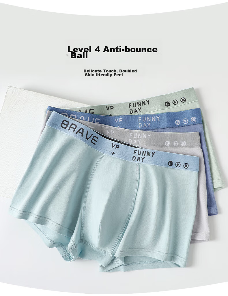 LangSha Youth Underwear for Boys, Puberty 12-16 Years Old, Cotton Boxer Briefs for Middle And High School Students, 5A Antibacterial Shorts 6