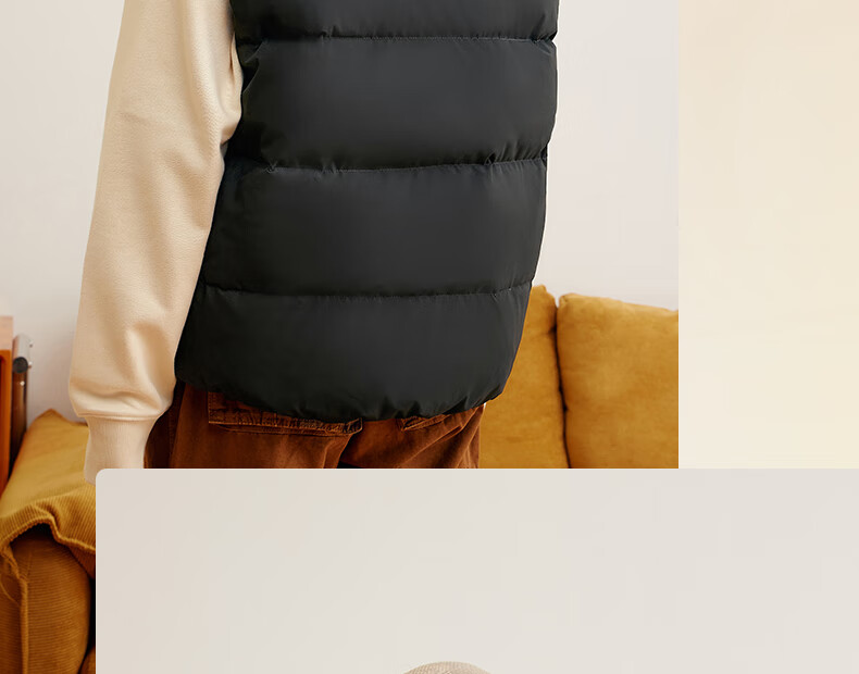 361° Men's Down Vest Autumn Winter New Waterproof Warm Sports Casual Running Stand Collar Jacket 652544401-4 63