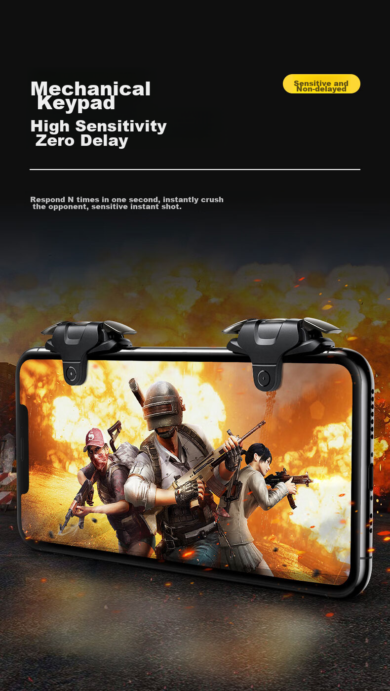 CangHua Chicken Dinner Pro: Mechanical Keyboard Triangular Action Mobile Game Assistant with Automatic Six-Finger Shooting And Gun Pressing for Peace Elite Dark Zone Breakout Games, External Device for Android And iOS 5