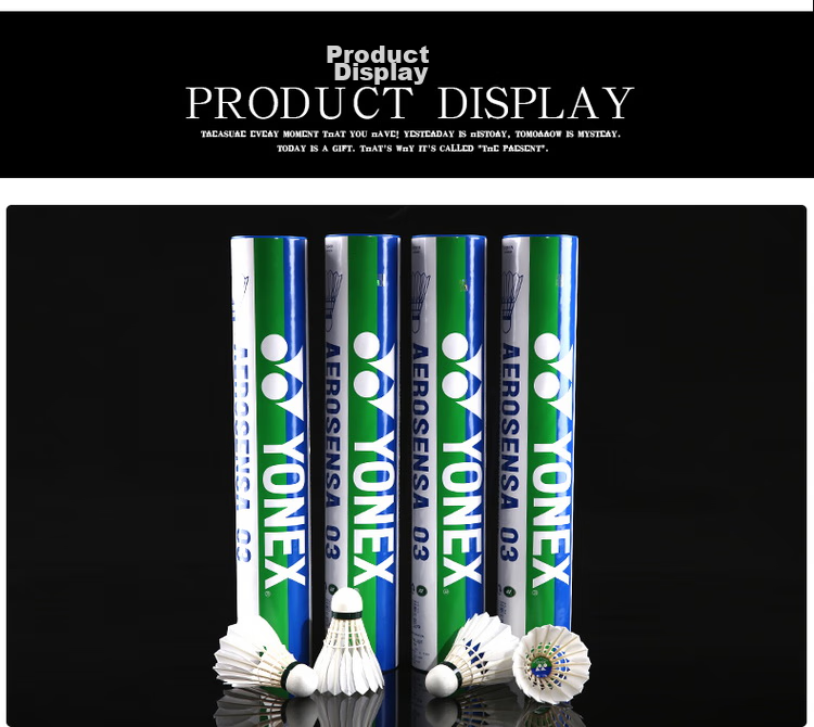 YONEX AS03 Badminton Shuttlecocks, Stable And Durable Duck Feather Shuttles, Speed 2, Pack of 12 18