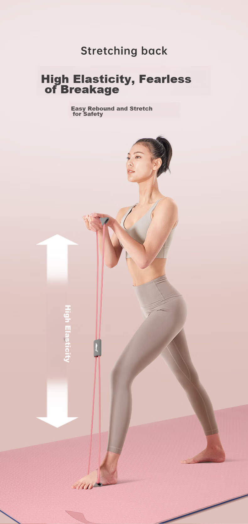 Li-Ning Figure-Eight Resistance Band, Yoga Stretch Band for Back Opening And Chest Expansion, Back Traction Rope, Shoulder And Neck Stretching Fitness Equipment 14