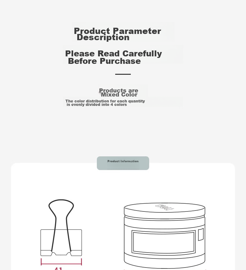 Deli 24 Pieces, 41mm Large Morandi Color Fashionable Long Tail Binder Clips, Upgraded New Color Scheme, 24 Pieces/tube, 8552A 15