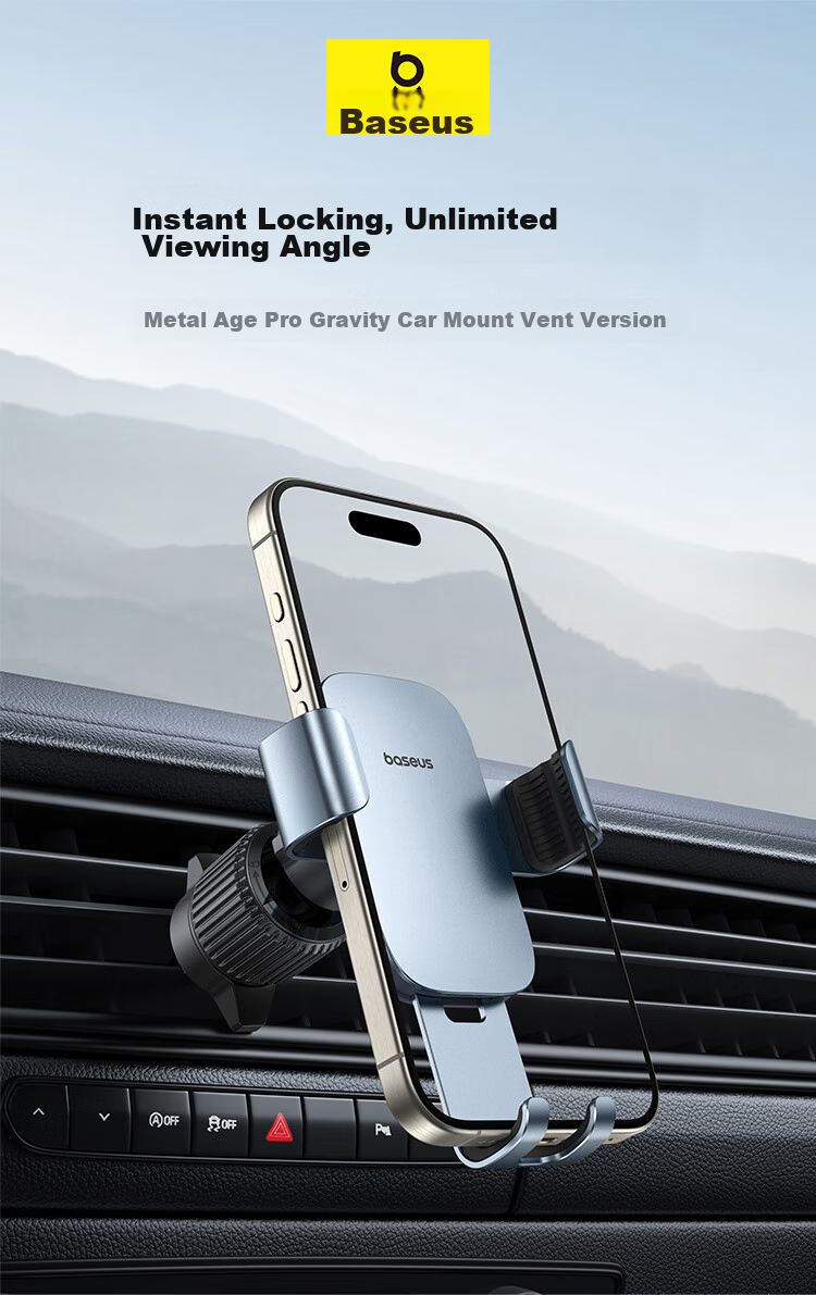 Baseus Car Phone Holder, Specially Designed for Vehicles And Trucks, Navigation Mount, Air Vent Mount, Interior Decoration Accessory 1
