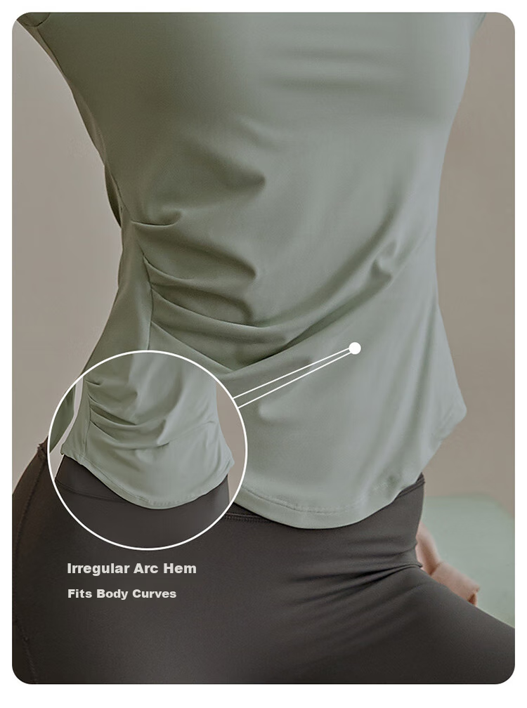 XUEXIMAN Yoga Top for Women with Built-In Bra Pads, Slim-Fit, Slimming, Spring And Autumn Sports Top, Long-Sleeve T-Shirt, Professional Running And Fitness Wear 5