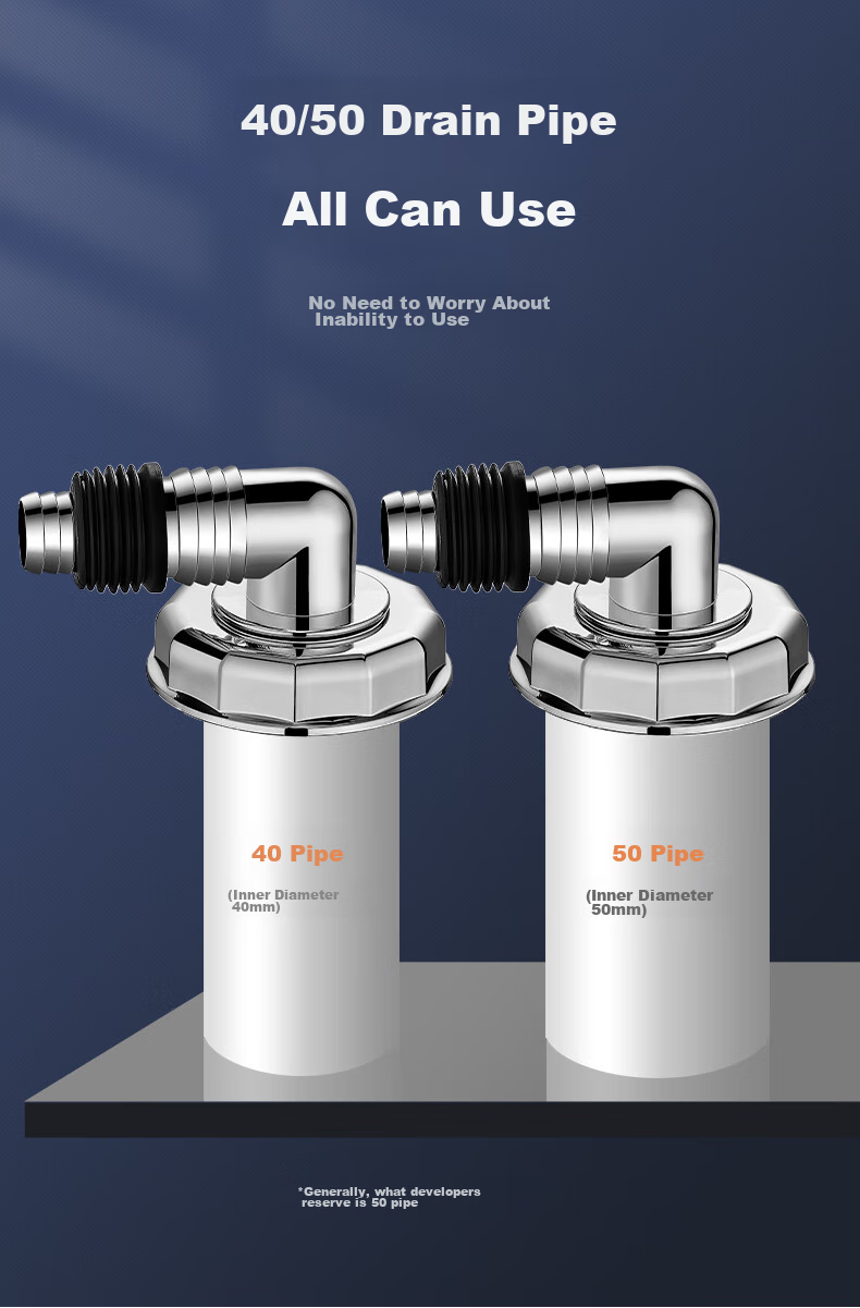 Muvi Washing Machine Drain Connector, Anti-Odor Tee Joint, Two-In Sink Drainage Pipe, Overflow Prevention Special Device 4