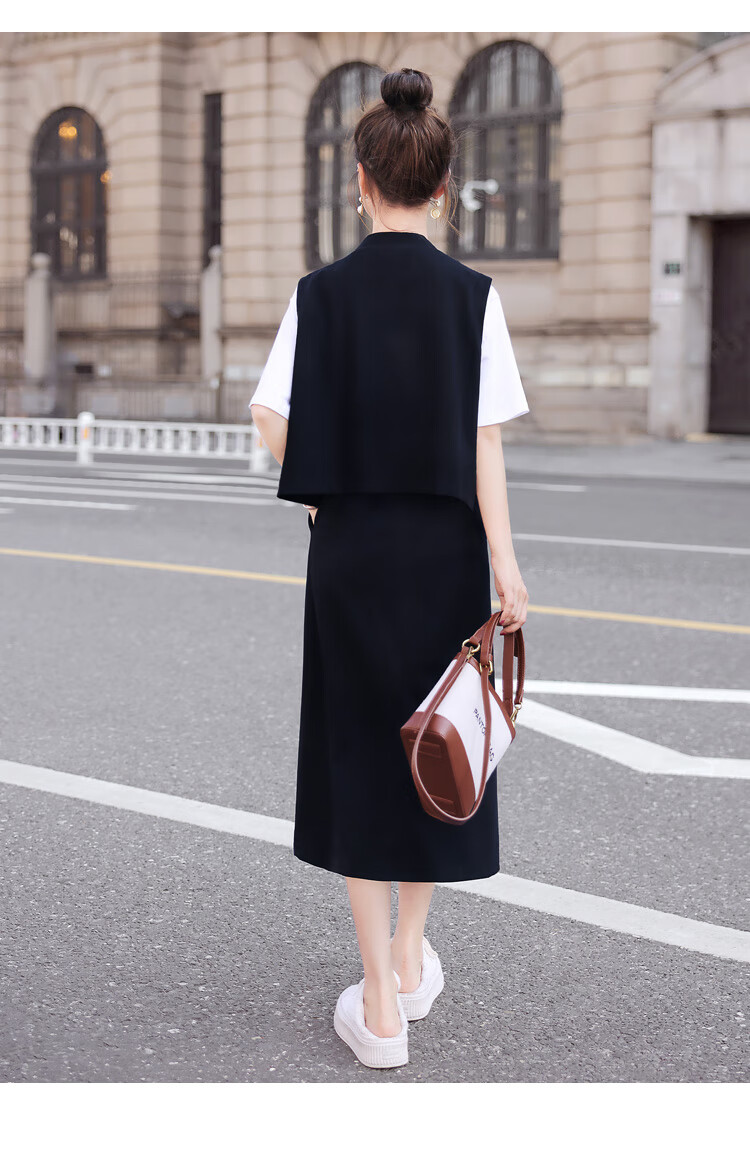 Cypress Age-Reducing Set 2026 Spring Summer New Vest with Elastic Waist Skirt Two-Piece Set 8