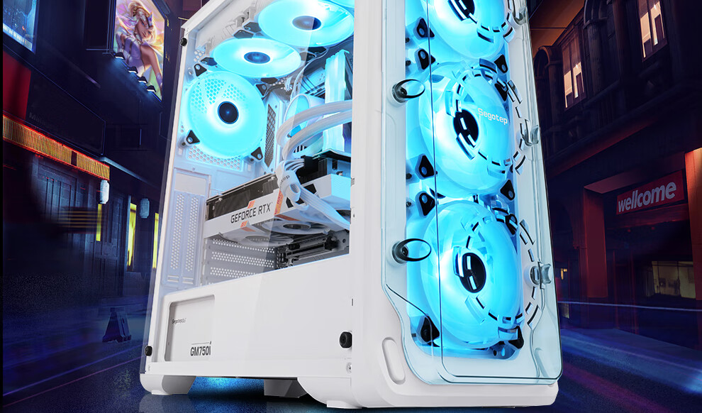 Segotep Anime Cabin 1 White Desktop Mini Case (Front Dedicated Figurine Position/MATX Motherboard Position/Synchronized Lighting Effects/360mm Water Cooling Position/Anime Desktop Computer Case) 6