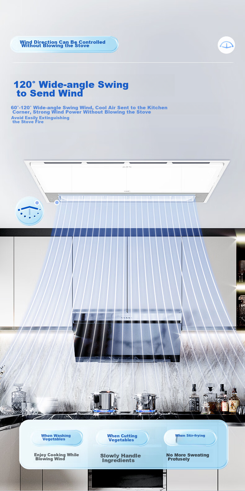 Midea Hair Dryer, Cooling King Series, Lighting Negative Ion Deodorizer, Odor Sensor Exhaust Ventilation Blower B7P Kitche 5