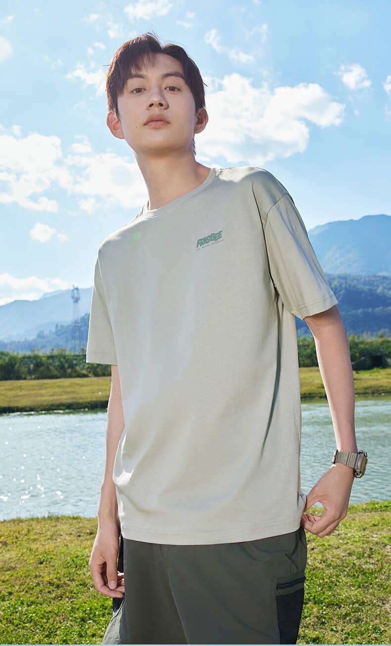 361° Men's Short Sleeve T-Shirt Spring Summer Sports Loose Casual Outdoor Crew Neck Top Unisex 632623106-2 20