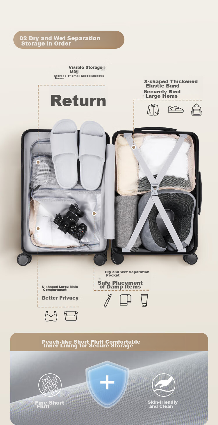 JD Original One-Click Luggage Lite, Suitcase Carry-On Travel Case, Graphite Gray, 20-Inch Mingri Delivery 13