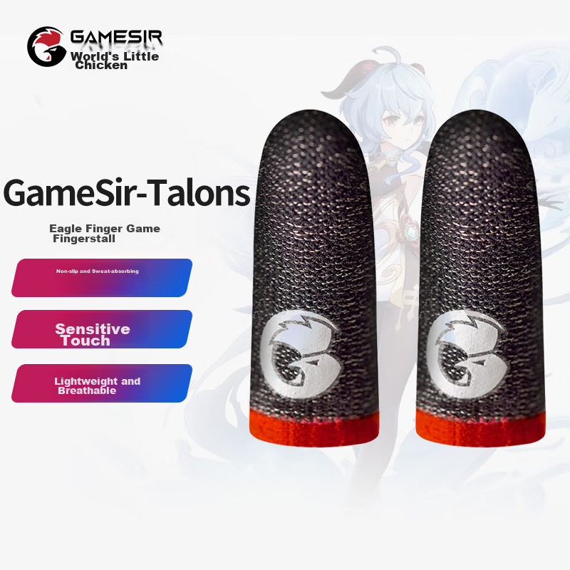 GAMESIR Eagle Finger Gaming Gloves, Anti-Sweat E-Sports, Sensitive Touch Control, Lightweight Breathable, for Honor of Kings, PUBG, League of Legends, Mobile Game Anti-Slip Sweat-Absorbing Gloves