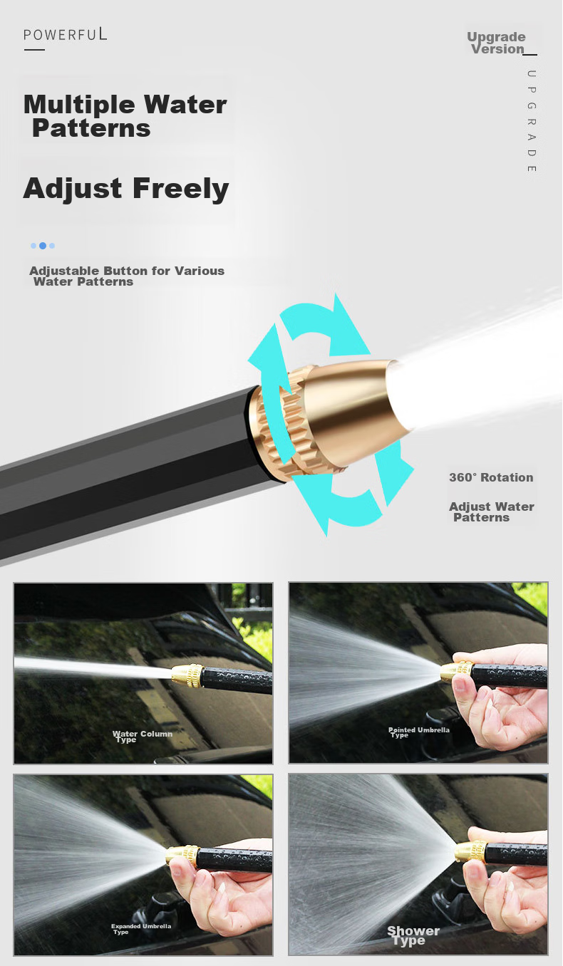 Yueye Car Wash High Pressure Water Gun, Household Hose Spray Gun, Watering Can, Car Cleaning Tool, Cleaning Equipment, 37 Meters 8