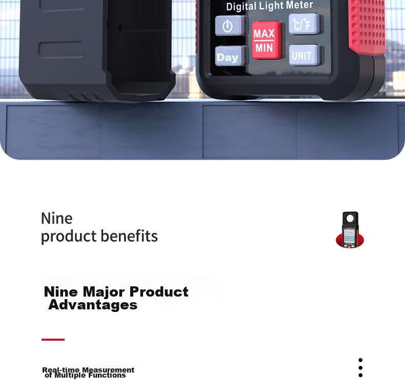 DELIXI ELECTRIC Illuminance Meter, Light Intensity Meter, High-Precision Digital Brightness Meter, Light Meter, Illuminance Meter 4