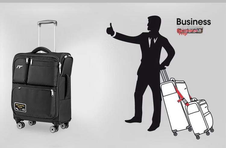 INTERNATIONAL TRAVELLER British IT Suitcase, Check-In Luggage, Spinner Wheels, Ultra-Lightweight, 28-Inch Oxford Cloth Soft Case, 1157 Red 7