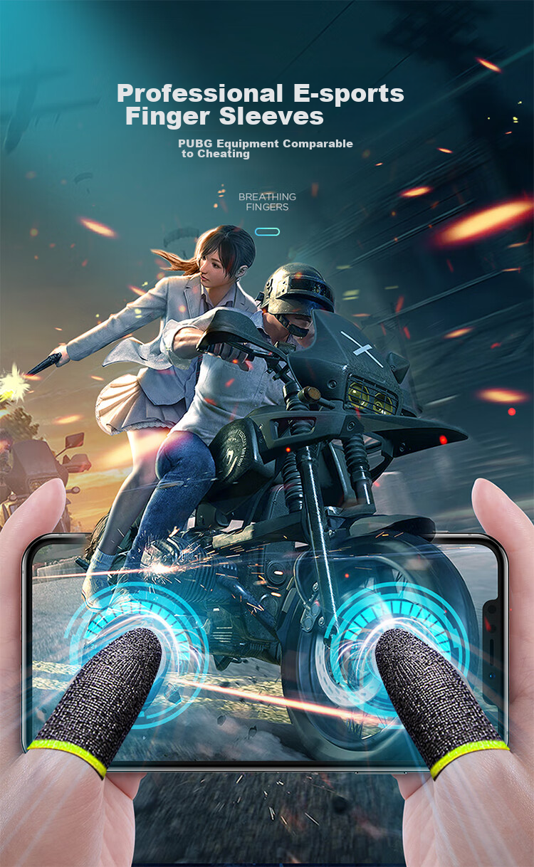 KOVOL Gaming Finger Sleeves, Sweat-Resistant, for Mobile Phones And Tablets, Professional E-Sports Gloves, Touchscreen Compatible, for Honor of Kings, PUBG, Delta Force, And Other Mobile Games 4