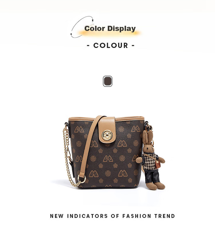 FOXER Women's Handbag, Large Capacity Bucket Bag, Phone Shoulder Crossbody Bag, Light Luxury Valentine's Day Gift 5
