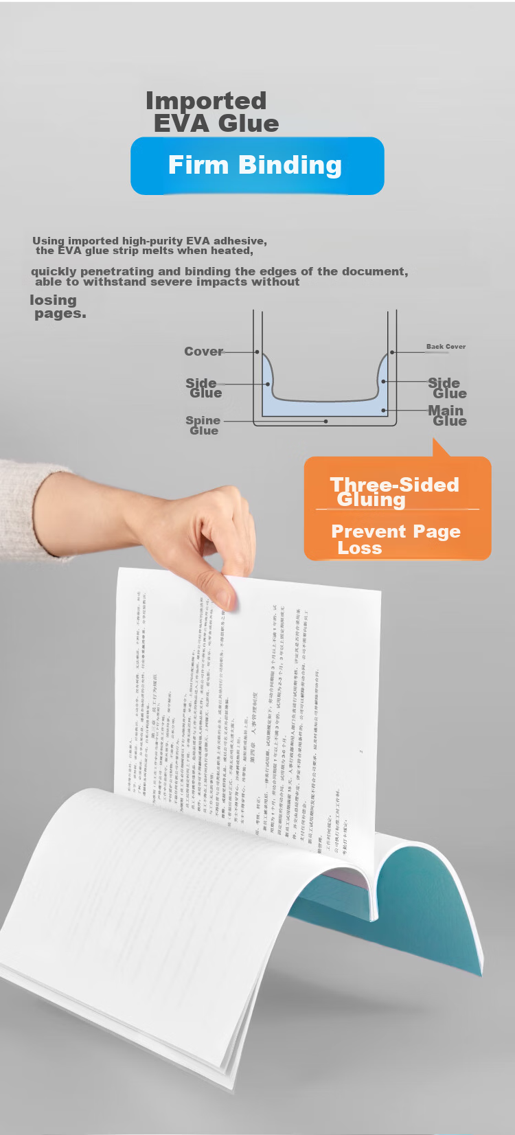 DSB (Dishibi) High Transparency Thermal Binding Covers A4, Specialized for Thermal Binding Machines, Blue, 1mm Thick, Pack of 24 11