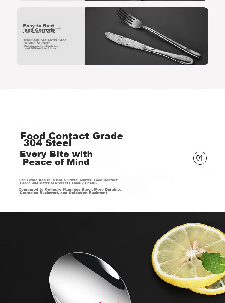 MAXCOOK 304 Stainless Steel Soup Ladle And Spoon Set, Extra Large And Thick Round Bottom Serving Spoons, Rice And Soup Spoons, 4-Piece Set MCGC9533 4