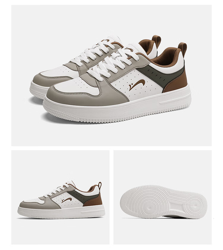Guirenniao Women's Sneakers New Couple Casual Shoes Thick Sole Sports Shoes White/Black Size 38 43