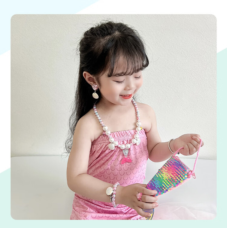 CHIMERA 6-Piece Mermaid Jewelry Set, Decorative Accessories for Children, Girls, And Young Women, Mid-Autumn Festival Gift 9
