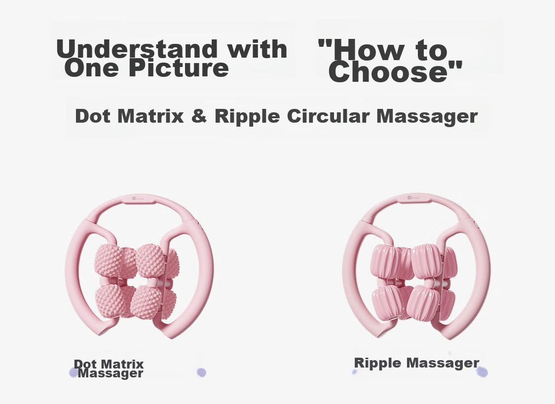 Keep 8 Detachable Circular Massage Roller for Thighs And Calf, Leg Slimming Device, Muscle Relaxation Foam Roller, Cherry Blossom Pink 5
