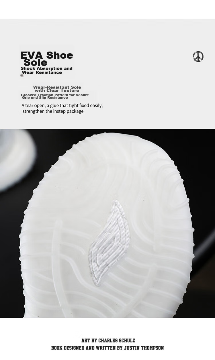 SNOOPY Children's Sneakers, Kids' Sports Shoes, Shock-Absorbing Lightweight Casual Shoes, Boys And Girls White Shoes, 0099 White, Size 32 8