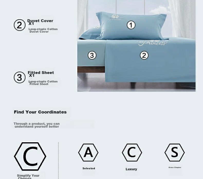 Shuixingjiafang Bedding Set, 60-Count Long-Staple Cotton, Chinese Embroidery Style, Xinjiang Cotton Duvet Cover And Fitted Sheet, Luxury High-End Gift Box Set for 1.5m Bed - Swan Blue 4