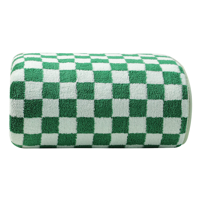 Grace Class A Bath Towel, Absorbent And Quick-Drying, Adult Large Bath Towel, Unisex, 80*150cm, Green And White Checkered Sports Desig
