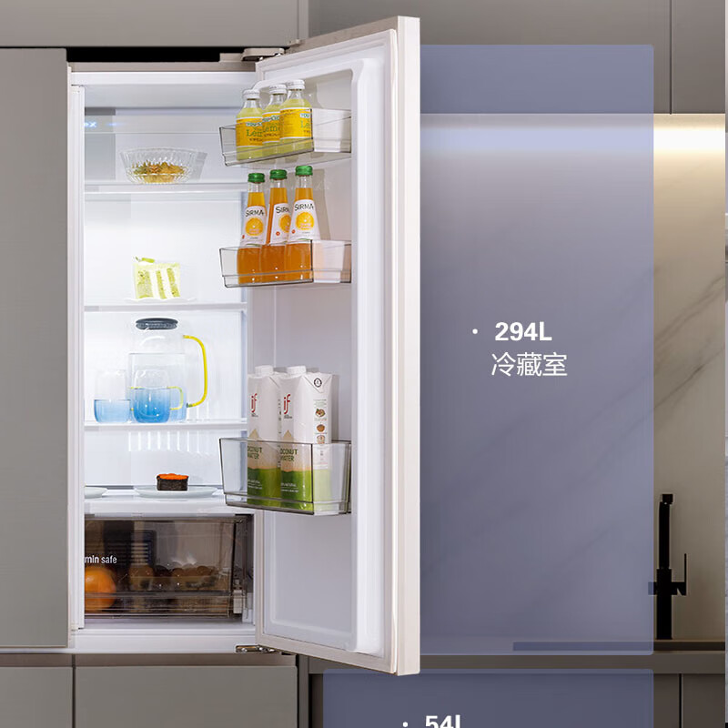 松下（Panasonic）风冷无霜变频冰箱NR-EW45TGA/EW46BXB/EW46TGB自由宽幅变温区 透湿保鲜微冻保鲜 棕色[460L]五开门