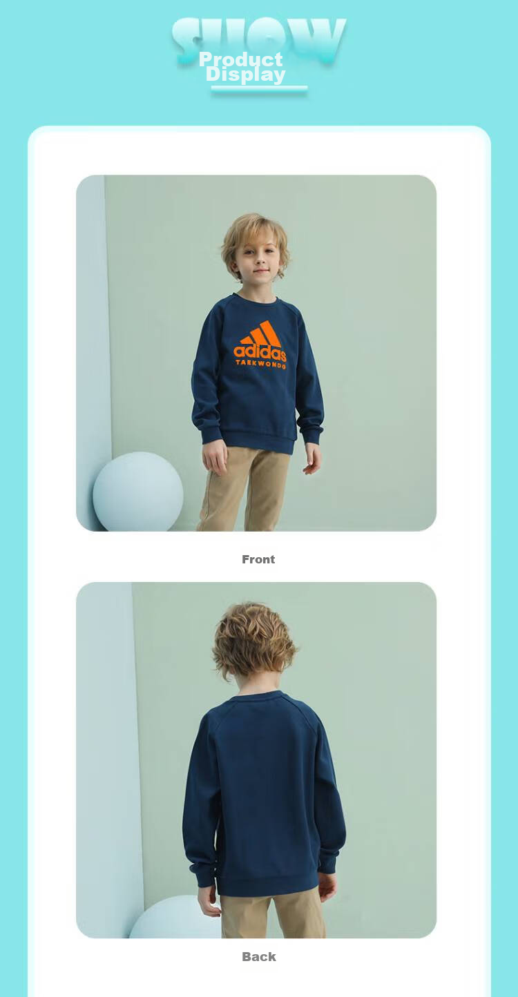 Adidas Children's Wear, Autumn And Winter Inner Layer Sweatshirt Pullover, Long-Sleeve Top ADICLTL19K, Pink/white, Size 128 10