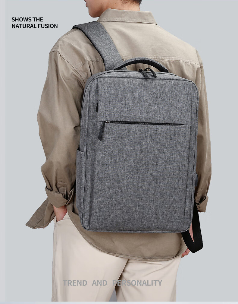 BRINCH Laptop Backpack for Men And Women, Business 15.6-Inch Large Capacity Travel Computer Bag 3