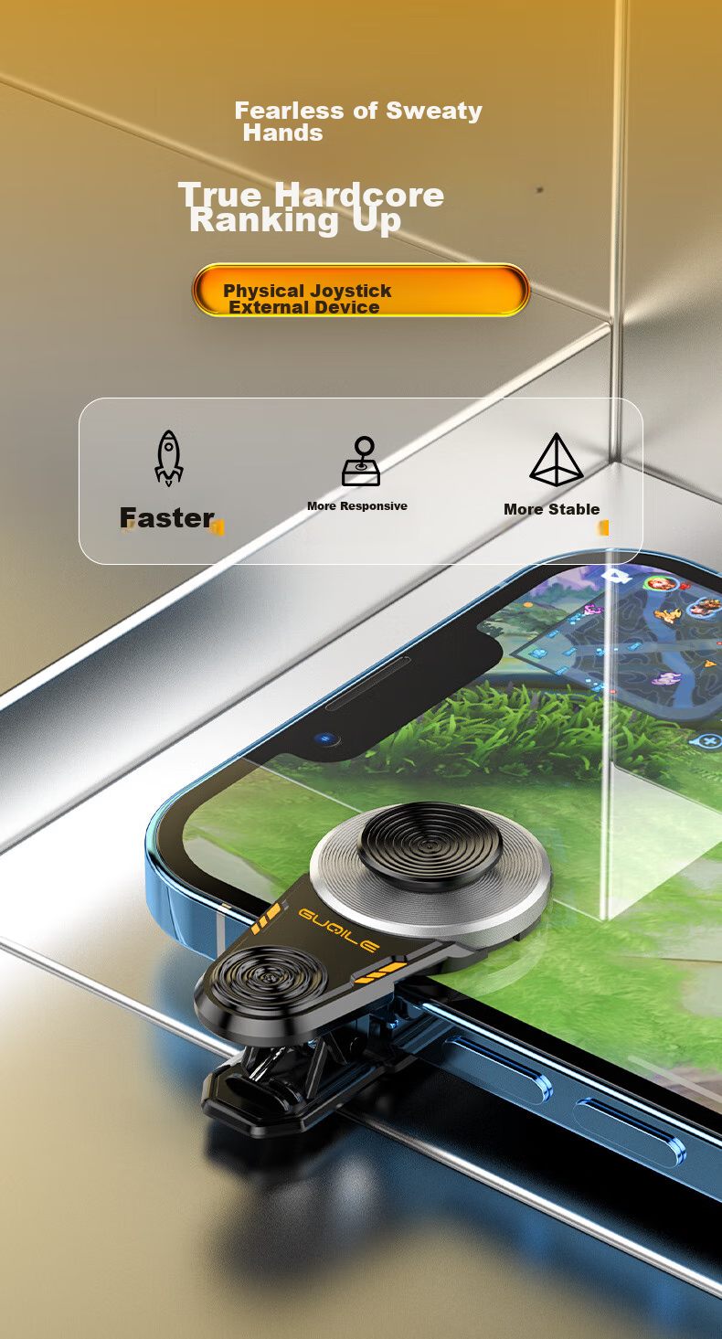 BIAZE Mobile Game Controller, PUBG Helper And Peace Elite Assistant, Mechanical Pressure Gun DNF Honor of Kings Gaming Accessory Grip, Specially Designed for Apple And Android, YX84 5