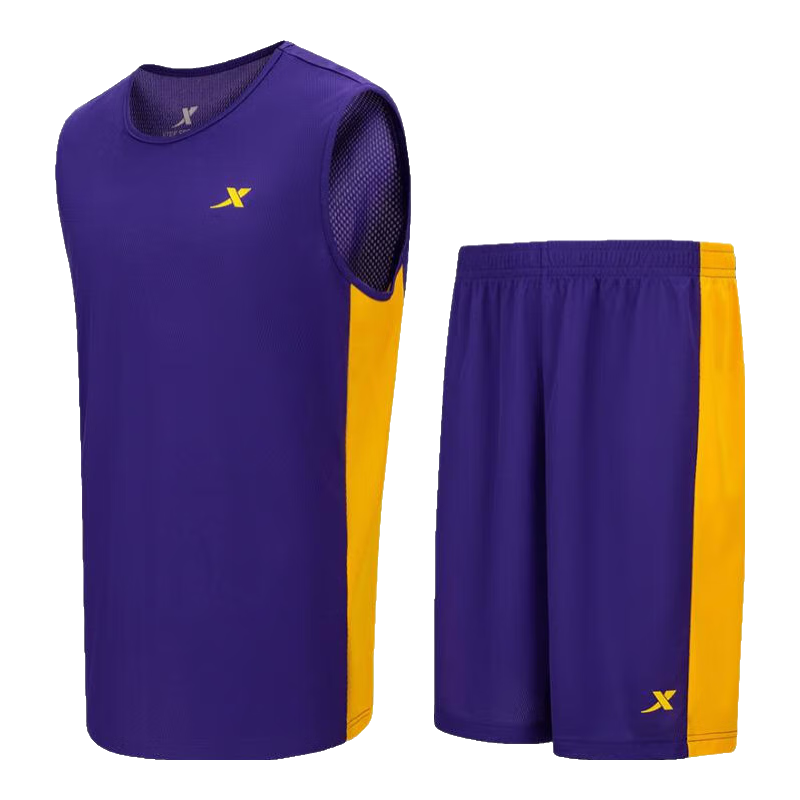 XTEP Professional Basketball Competition Uniform, Summer Quick-Dry Breathable T-Shirt And Shorts Set, Fitness Running Versatile Sportswear